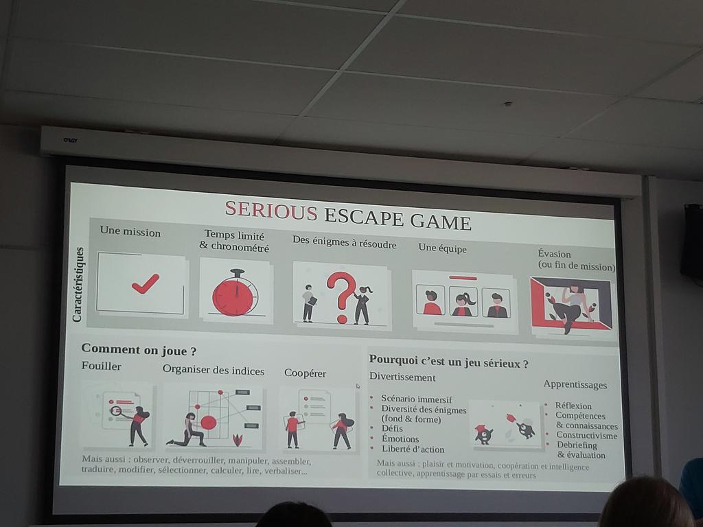 Atelier #escapegame avec Simona Rantin <a href="/CesimSante/">Cesim Santé</a> <a href="/LaSoFraSimS/">SoFraSimS</a> sur un thème  important #violencesconjugales et une approche #pédagogique très  solide !