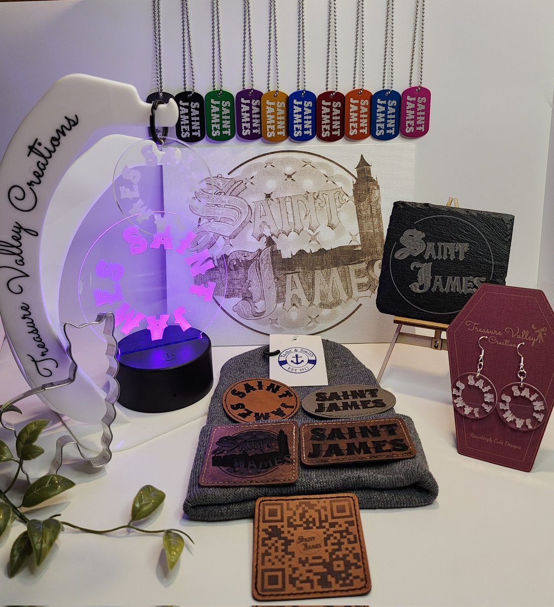 REAL_IMP4STA's tweet photo. Check out this new custom merch showcase featuring @up_saint_james! Everything is laser engraved and hand-crafted in the @TVC_Customs studio. Reach out if you'd like to see your @UplandMe group featured! #SaintJames #Handmade #Customs https://t.co/gvgQC9hAwl