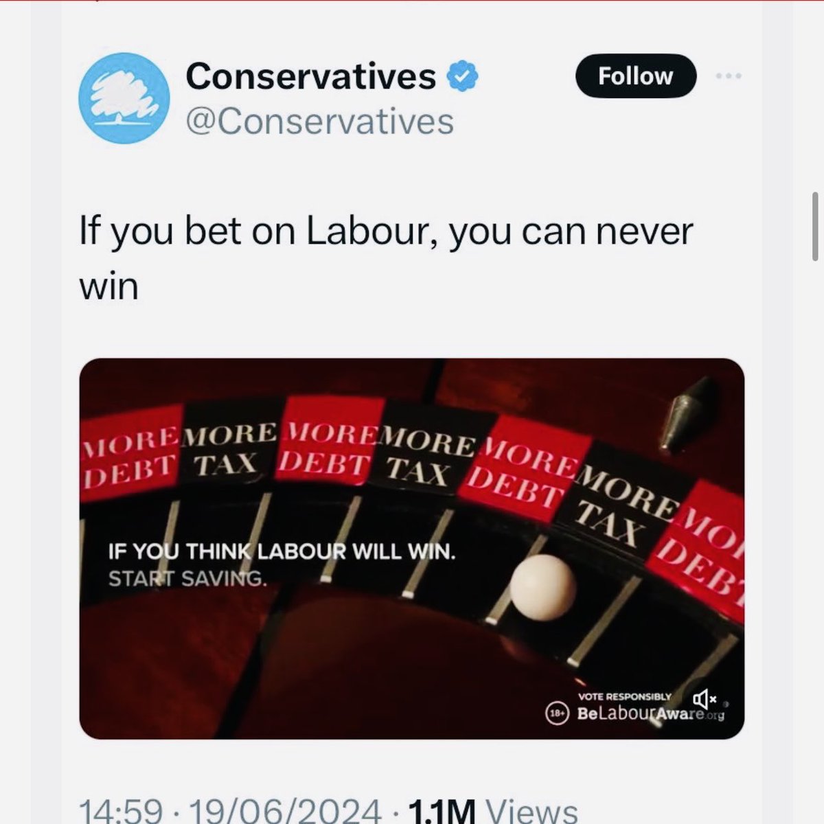This is the now deleted tweet. The Conservatives would hate for it to be widely spread to show just how corrupt they are.....

Never Conservative!