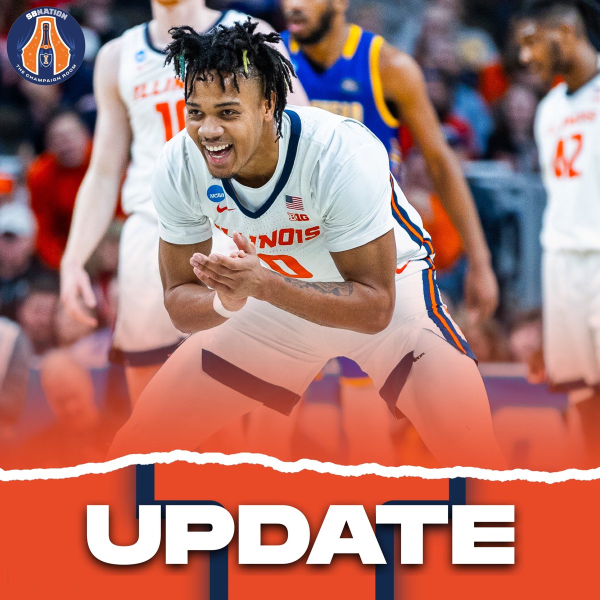 Champaign_Room's tweet image. UPDATE: Per #Illini AD Josh Whitman, Terrence Shannon, Jr.’s jersey will be honored in the State Farm Center rafters!