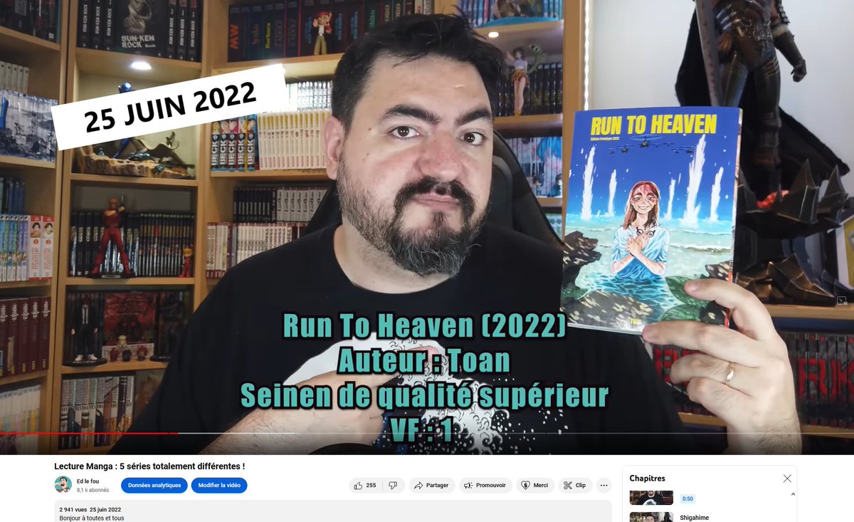 ed_le_fou's tweet photo. Quand je passe un super moment devant un livre, j'en parle avec passion.

Tu n'étais pas là le 25 juin 2022 pour découvrir sur ma chaine "Run To Heaven" de @YesToan  en autoédition ?

Pas de soucis, à toi d'être présent le 21/06/2024 pour la sortie du tome 1 chez @AnkamaEditions https://t.co/75YJD8V6I6