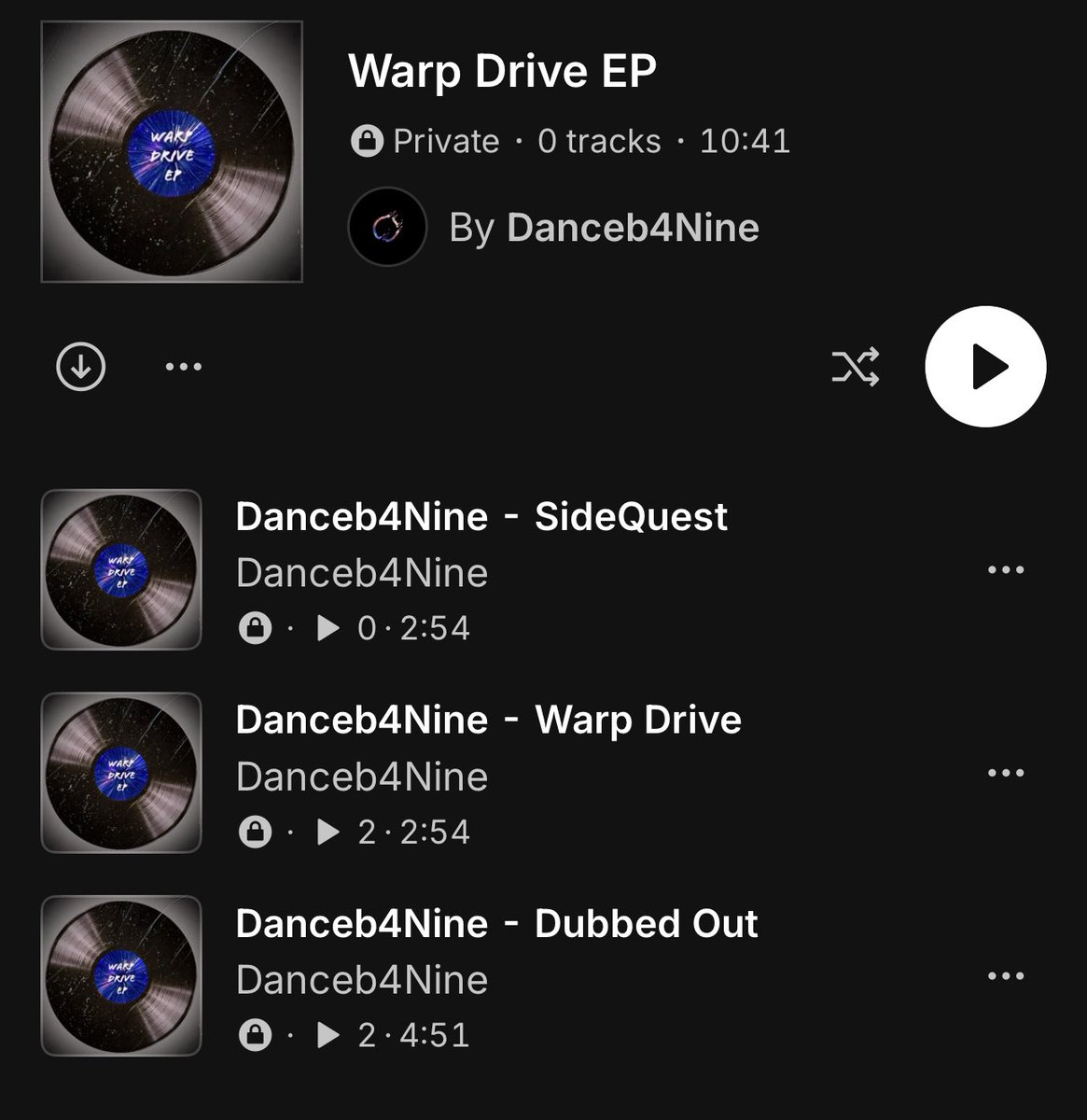 Db4Nine's tweet image. Well I thought I might as well give yall the list of songs that are on my new EP that’s coming out tomorrow go check it out when it’s out at noon tomorrow… 😁.                #fyp #fypシ #newmusic #newmusicalert #dubstep #dubplates #newrelease