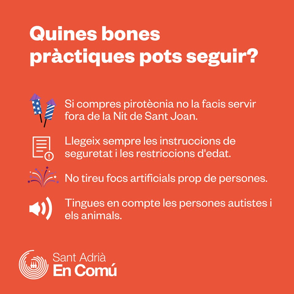la pirotècnia provoca un triple impacte negatiu tant en les persones amb autisme com en els animals i en l'ambient" El sofriment de les persones amb TEA i els seus familiars. La irritació i la por de les mascotes. El problema de fons: falta d'empatia i manca de civisme