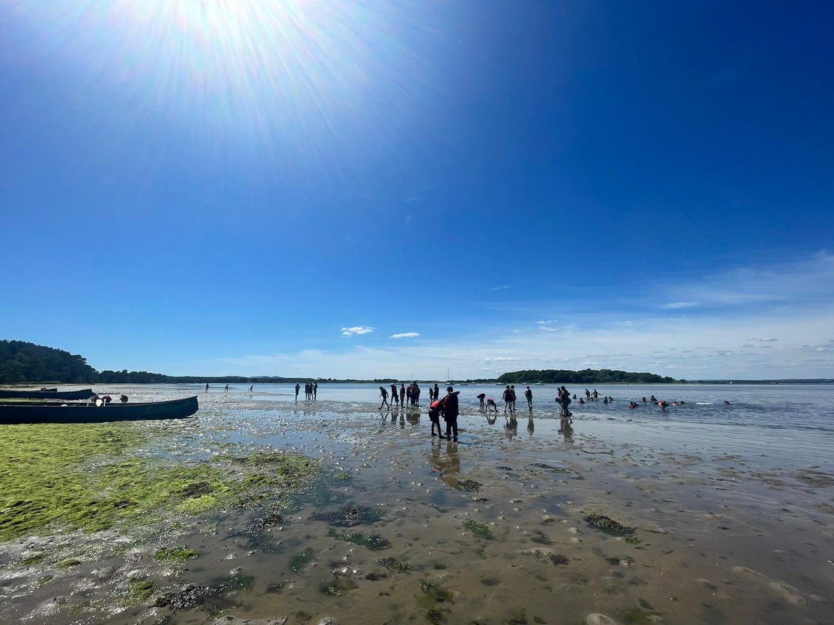 Big canoes across to the beach <a href="/brenscombe/">Brenscombe Outdoor Centre</a> with Year 6