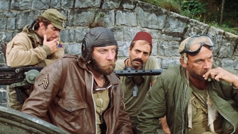 "Hey, what if we put Donald Sutherland in our World War 2 movie..."
"Sounds great!"
"But he's playing kind of a beatnik-hippie tank commander."
"..."
But the thing is, he made it work, and work gloriously, the beautiful bastard.