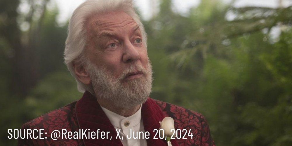 #BREAKING: Legendary Canadian actor Donald Sutherland has died at the age of 88, his son Keifer Sutherland has announced.