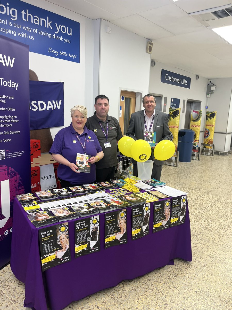 One day, one campaign, six stores 
Thank you to all the reps that supported me today with the respect for shopworkers campaign and recruitment.
@gulljamie1 <a href="/PaddyLillisGS/">Paddy Lillis</a> <a href="/rabdonnelly2010/">Rab Donnelly</a> 
<a href="/DaveMccrossen/">Dave McCrossen</a> 
<a href="/michael34145261/">michael adamson</a> 
<a href="/UsdawUnion/">UsdawUnion</a> 
<a href="/UsdawSouthern/">USDAW Southern</a>