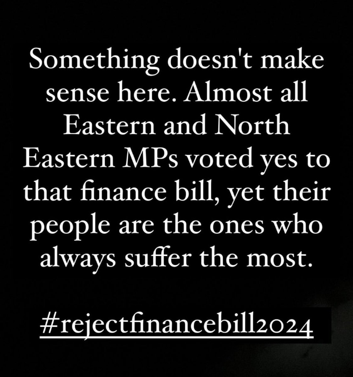 #REJECTFINANCEBILL2024