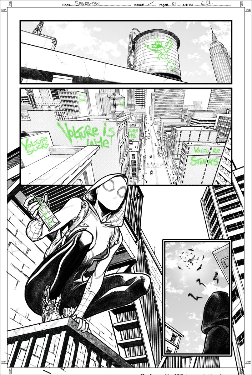 Cooking new samples...Spider-gwen page 1

#marvel
#spidergwen
#gwen 
#volture