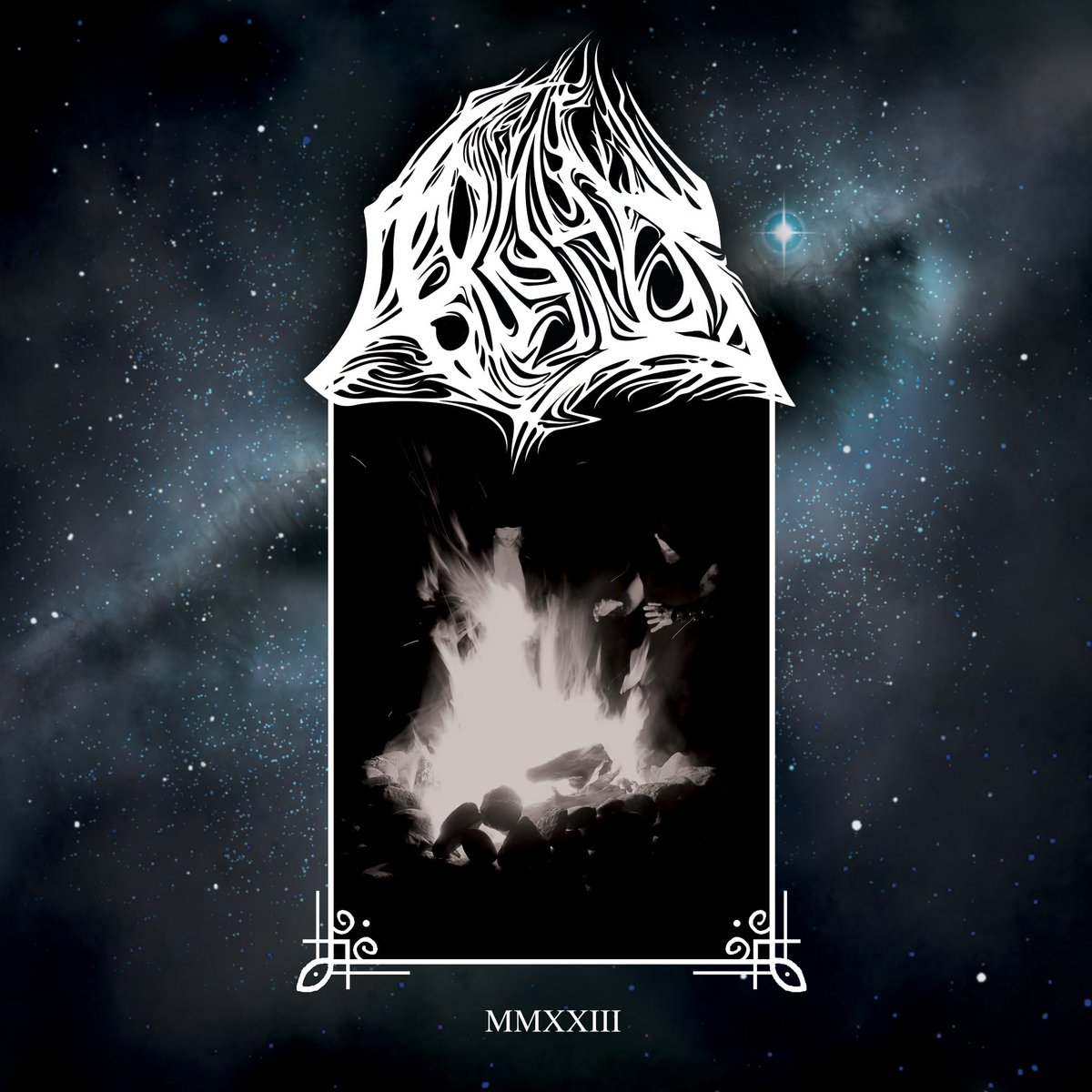 A piece I did for my talented husband’s band Arktheos✨
You can listen to it on Spotify! 

open.spotify.com/artist/6mlzZlL…

🐗Band logo by Michael Marshall 
🌌Photography and painting by me