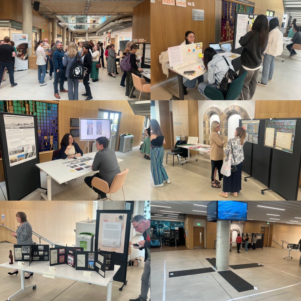 sgsah's tweet photo. Our Research Showcase Reception is underway! 7 displays from 7 arts &amp; humanities researchers exploring VR, Videogames, AI, Political history and more! 🎉 🍾 @UofGARC 

Check out our Digital Research Showcase 🔗 https://t.co/tV2unF6txo

#sgsahsummer24 #summerschool #phd #phdlife https://t.co/XsAMjDdzP7