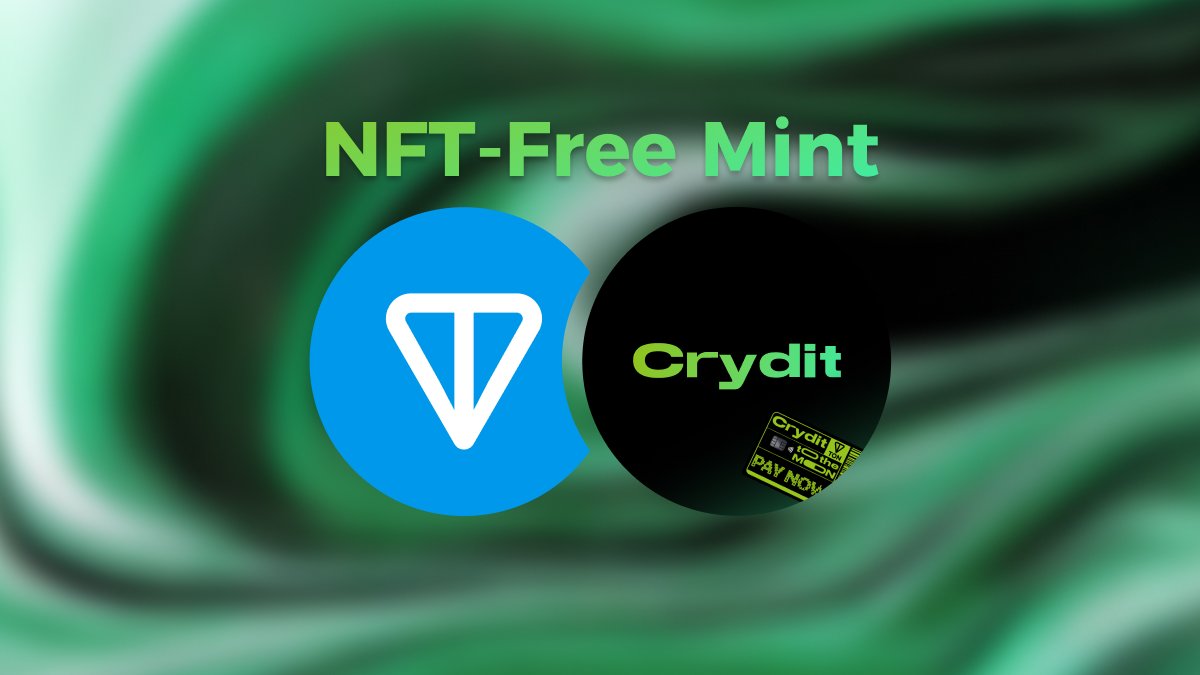 CryditCard's tweet photo. #Crydit NFT is now live. Click the link to participate in the Free Mint and hold the NFT to witness the development of the Crydit-TON ecosystem. 
https://t.co/jmCz9R5O0D
Some big events are about to happen. 
For more event information, please join our Telegram Channel.
https://t.co/Crw4bHnBhM