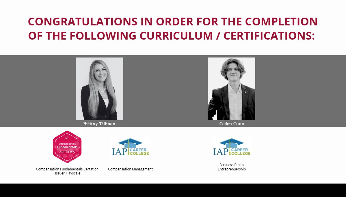1_ReputationLLC's tweet image. Brittny Tillman &amp;amp; Caden Conn have completedf the following curriculum/certifications listed below. These two continue to work hard to further their knowledge and education to better serve our clients and community.
