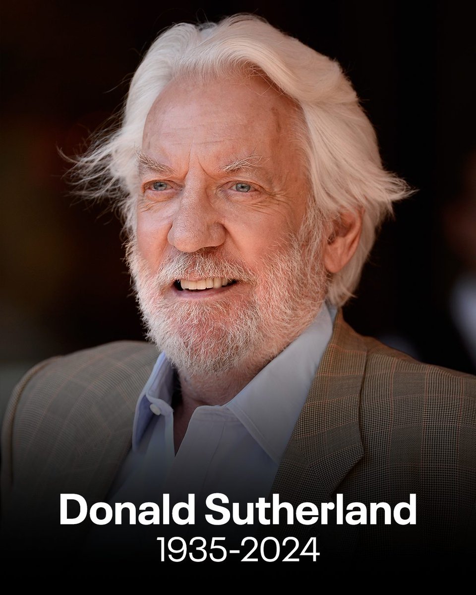 enews's tweet photo. 🔗: https://t.co/5tCom0sCIw
BREAKING: Legendary actor Donald Sutherland has passed away at the age of 88. 💔 https://t.co/vLZojGZkTA
