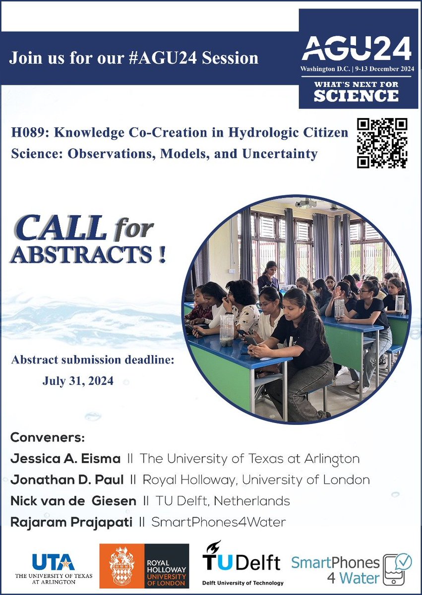 Jonathan Paul (@jonnydpaul) on Twitter photo Dear #scientists, please consider submitting an abstract to our #AGU24 session on #citizenscience in #hydrology <a href="/JAE_Aguamenti/">Jessica Eisma, Ph.D.</a> @nvandegiesen @livaraja08 <a href="/RHULEarthSci/">RHUL Earth Sciences</a> šagu.confex.com/agu/agu24/prel⦠Dear #scientists, please consider submitting an abstract to our #AGU24 session on #citizenscience in #hydrology <a href="/JAE_Aguamenti/">Jessica Eisma, Ph.D.</a> @nvandegiesen @livaraja08 <a href="/RHULEarthSci/">RHUL Earth Sciences</a> šagu.confex.com/agu/agu24/prelā¦