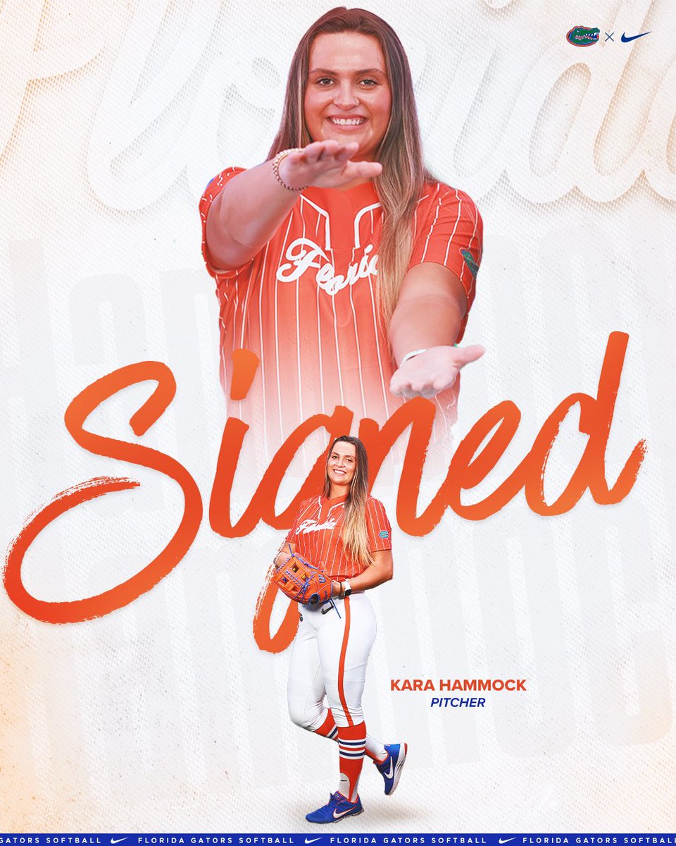 Gators Softball (@gatorssb) on Twitter photo 𝒮𝒾ℊ𝓃ℯ𝒹 - Help us give a big welcome to right-handed pitcher <a href="/karahammock/">kara hammock</a>! #GoGators
📰 floridagators.com/news/2024/6/20… 𝒮𝒾ℊ𝓃ℯ𝒹 - Help us give a big welcome to right-handed pitcher <a href="/karahammock/">kara hammock</a>! #GoGators
📰 floridagators.com/news/2024/6/20…