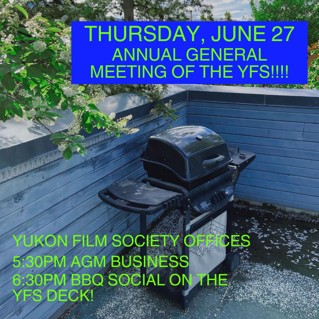 AGM meeting next Thursday! Free food, beverages, swag and a complimentary tickets to the 8pm screening of Wilfred Buck!

Can't wait to see you there :)