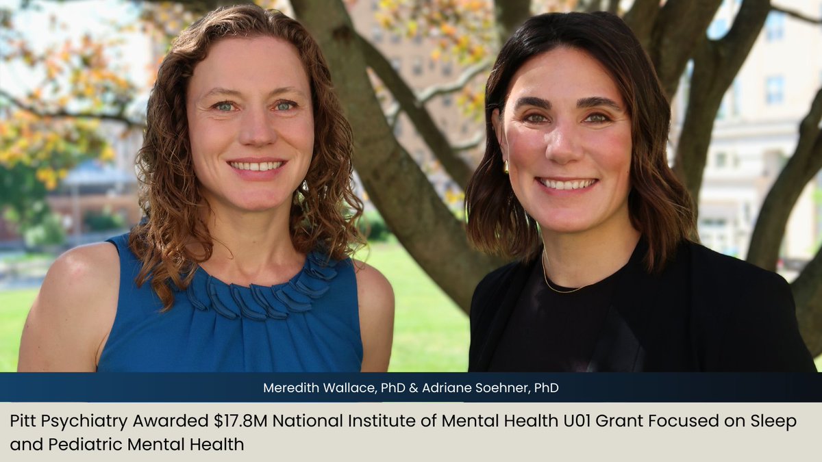 We are thrilled to announce that the NIMH has awarded Pitt Psychiatry a multi-site U01 award focused on applying computational methods to identify sleep signatures predictive of mental health outcomes among youth engaged in pediatric primary care! bit.ly/4crb164