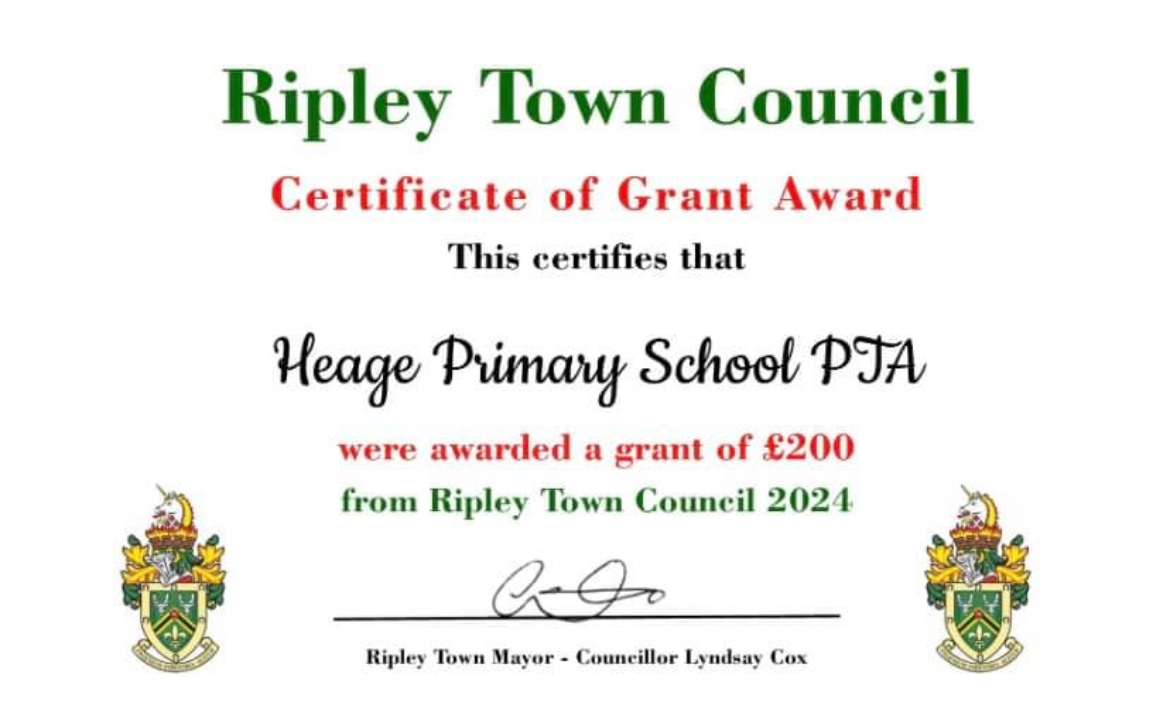 Well done to our newly formed School Parliament for working with the PTFA to secure this grant! The children wanted more outside bins to help start our Eco journey!