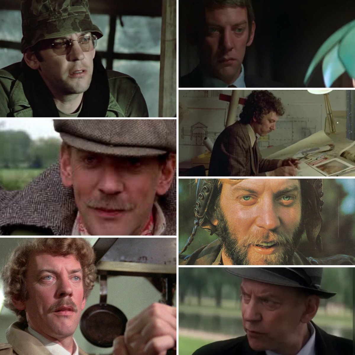 Mash, Klute, Eye of the Needle, Don’t Look Now, Kelly’s Heroes, Invasion of the Body Snatchers och bäst i JFK❤️Vilken karriär. Vilka roller. #RIPDonaldSutherland