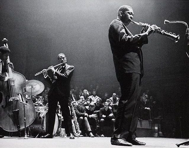 Remembering Eric Dolphy on the anniversary of his birth. (June 20, 1928 - June 29, 1964)

Reggie Workman, Eric Dolphy and John Coltrane in Holland, 1961