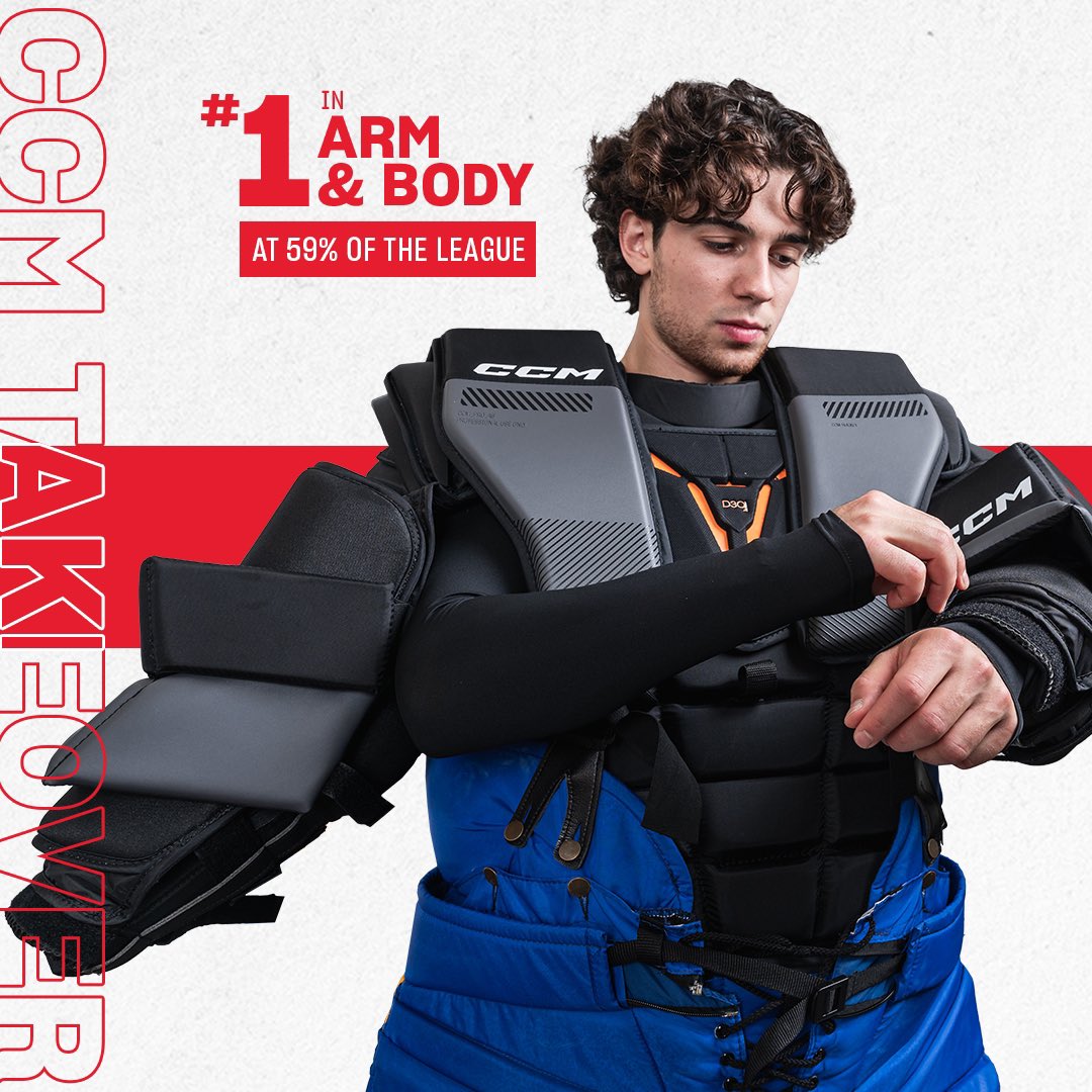 We’ve got your back, goalies…. LITERALLY. 

CCM’s arm &amp; body were the most used in the NHL this season!