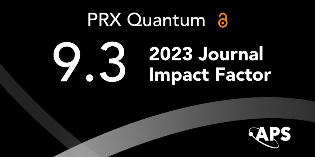 PRX Quantum (@prx_quantum) on Twitter photo According to the 2023 Journal Citation Reports (Clarivate Analytics, 2024), PRX Quantum achieved a 9.3 Journal Impact Factor Score. According to the 2023 Journal Citation Reports (Clarivate Analytics, 2024), PRX Quantum achieved a 9.3 Journal Impact Factor Score.