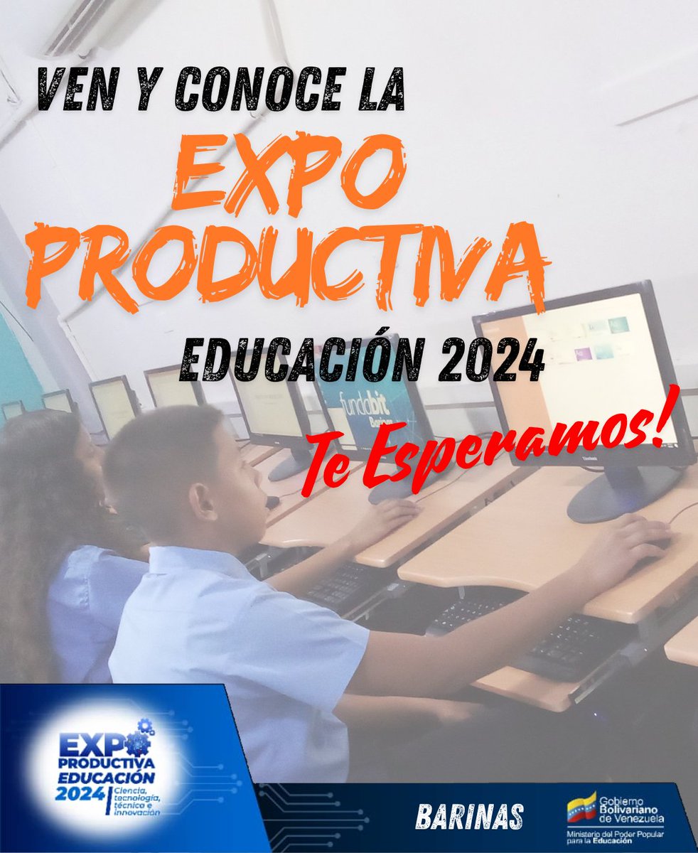 CDCE Barinas (@cdcebarinas) on Twitter photo #Barinas | ¡Ven y Conoce la EXPO PRODUCTIVA Educación 2024!
El Liceo Nacional Libertador ubicado en la parroquia Ramón Ignaciano Méndez fu sede de la Expo Productiva educación 2024, recibiendo a nuestros jóvenes y sus proyectos.
<a href="/NicolasMaduro/">Nicolás Maduro</a>
<a href="/_LaAvanzadora/">Yelitze Santaella</a>
@MPPEDUCACION #Barinas | ¡Ven y Conoce la EXPO PRODUCTIVA Educación 2024!
El Liceo Nacional Libertador ubicado en la parroquia Ramón Ignaciano Méndez fu sede de la Expo Productiva educación 2024, recibiendo a nuestros jóvenes y sus proyectos.
<a href="/NicolasMaduro/">Nicolás Maduro</a>
<a href="/_LaAvanzadora/">Yelitze Santaella</a>
@MPPEDUCACION
