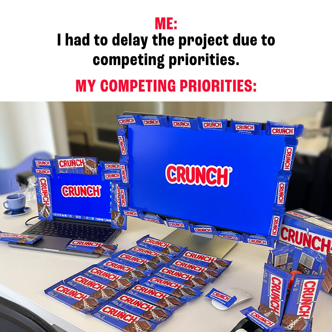 crunchbar's tweet image. When going into the office is a treat. Comment a 🍫 and we just might swag out your cubicle with CRUNCH!

#officeculture #returntowork #inperson #TurnUpTheFun #CRUNCH