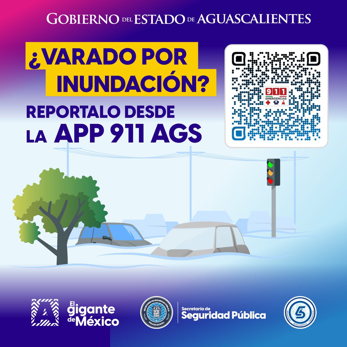 911Ags's tweet photo. ☂️ Inician las lluvias, recuerda que ante cualquier emergencia, llama al 9-1-1 o utiliza la App 911 Ags para reportar 🚨 https://t.co/A20pc7jku4