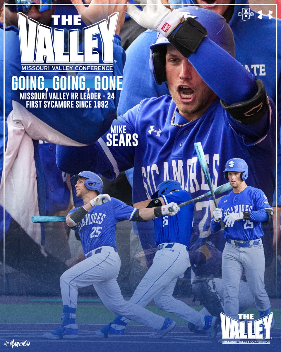 Another day, another <a href="/MikeSears15/">Mike Sears</a> appreciation post!

The Sycamore slugger became the first ISU baseball player to lead #MVCBaseball in home runs since Dan Frye hit a league-high 17 in the 1992 season

#MarchOn