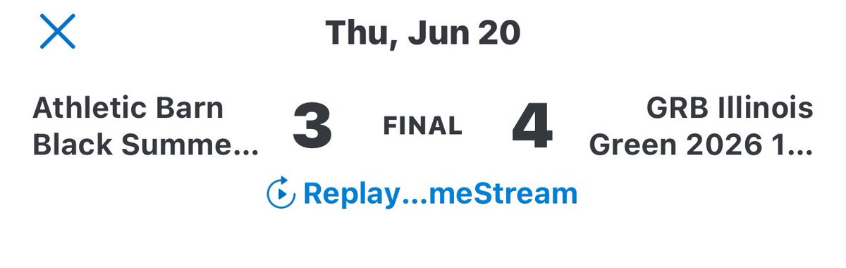 GRB Rays Illinois 2026’s (@grbil2026) on Twitter photo Green team win <a href="/CBEA_UIC/">CBEA</a> Curtis Granderson Homestand Classic
<a href="/JoshRudnick99/">Josh Rudnick</a> 5 1/3 - 3 hits- 1 ER - 9Ks
@johnnygeisser7 1 2/3 - 2 hits - 0ER - 2 Ks
<a href="/Gschwartz_8/">Gunnar Schwartz</a> 2-3 -1 RBI
<a href="/JamesTatroe/">JamesTatroe</a> 2-3 - 1 Walkoff RBI
<a href="/dannyodonneII/">Danny O’Donnell</a> 1-2 - 1RBI
<a href="/Brandon01280357/">Brandon White</a> 1-3 -1RBI Green team win <a href="/CBEA_UIC/">CBEA</a> Curtis Granderson Homestand Classic
<a href="/JoshRudnick99/">Josh Rudnick</a> 5 1/3 - 3 hits- 1 ER - 9Ks
@johnnygeisser7 1 2/3 - 2 hits - 0ER - 2 Ks
<a href="/Gschwartz_8/">Gunnar Schwartz</a> 2-3 -1 RBI
<a href="/JamesTatroe/">JamesTatroe</a> 2-3 - 1 Walkoff RBI
<a href="/dannyodonneII/">Danny O’Donnell</a> 1-2 - 1RBI
<a href="/Brandon01280357/">Brandon White</a> 1-3 -1RBI