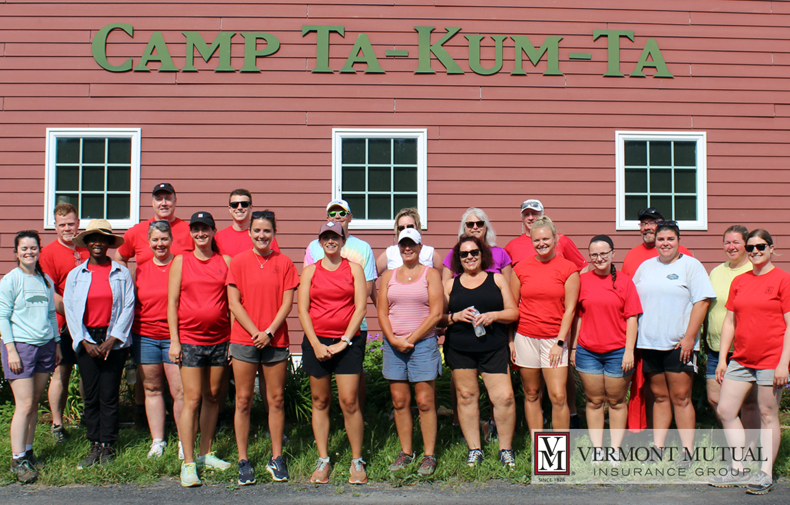 It was all hands on deck at beautiful Camp Ta-Kum-Ta, a year-round camp for children with cancer. Vermont Mutual was on hand to support the wonderful folks at the Camp Ta-Kum-Ta with some general property maintenance.  To learn more visit: takumta.org