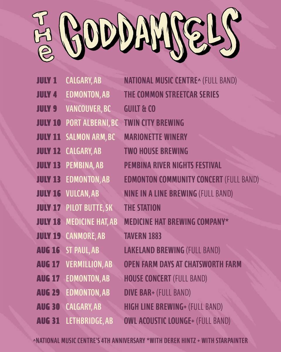 It’s the summer solstice today, which makes it the perfect time to announce what lies ahead for us this summer 🌞 We’re hitting the road across Western Canada bringing our harmonies to a venue near you, come on out and join us 🎸🍻 Where will you be joining us?! #ontheroad