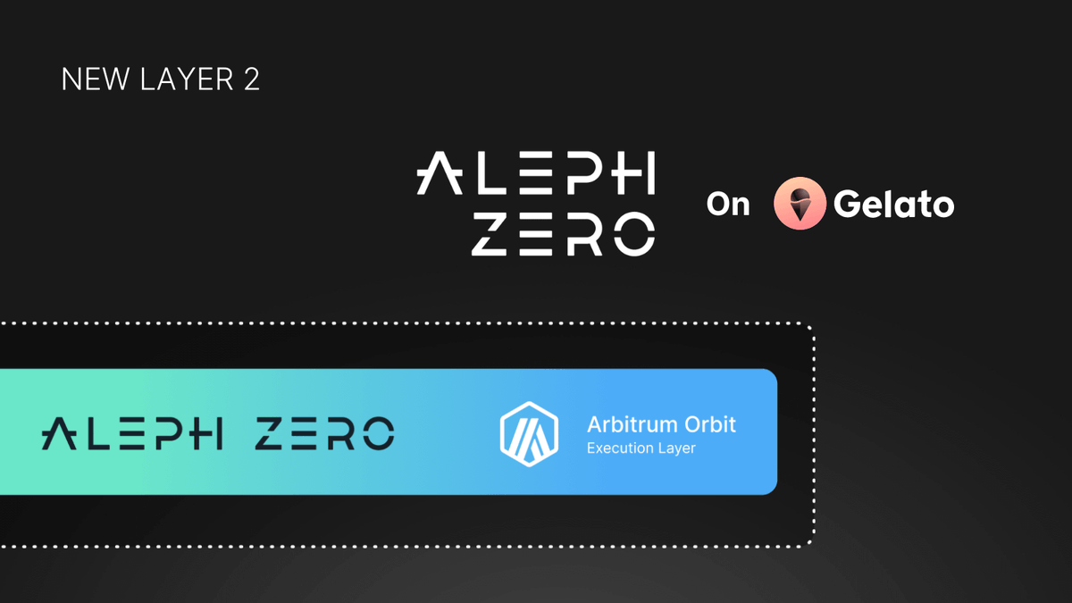 Aleph Zero L2 ⛓️ Testnet is LIVE On 🟠 Gelato @Aleph__Zero is the first  ZK-privacy Layer-2 blockchain with sub-second proving times, built with  @arbitrum Orbit The L2 empowers devs to build Apps
