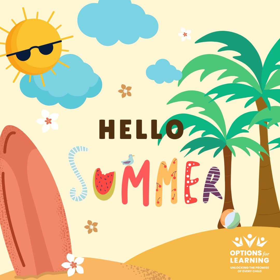 Opt4Learning's tweet image. 🌴 Summer is officially here! ☀️🏄‍♂️
Let’s make this season full of fun, learning, and sun-tastic adventures! ✨
Tag us in your sunny day activities and share the joy. 🌼 #HelloSummer #OptionsForLearning #SummerFun 🌞🌸🍉