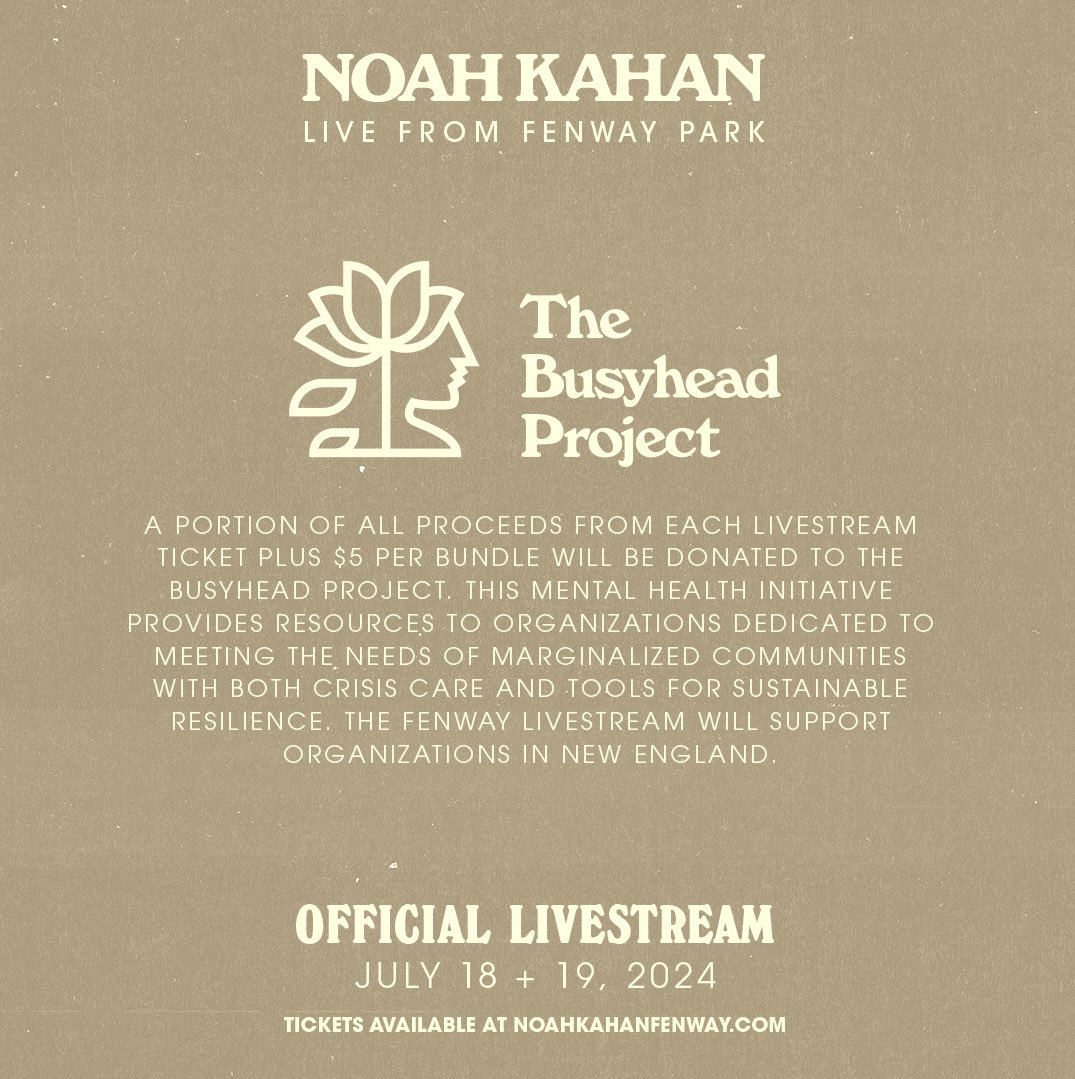 NoahKahan's tweet photo. I’m excited to announce I’ll be livestreaming my shows at Fenway Park on July 18th &amp; 19th. Even though both nights are sold out, I wanted to give you guys a chance to experience this with me! https://t.co/9m7sdq1K9A