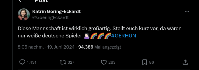 24h später. <a href="/GoeringEckardt/">Katrin Göring-Eckardt</a> ist immernoch Vizepräsidentin des deutschen <a href="/Bundestag/">Deutscher Bundestag</a>