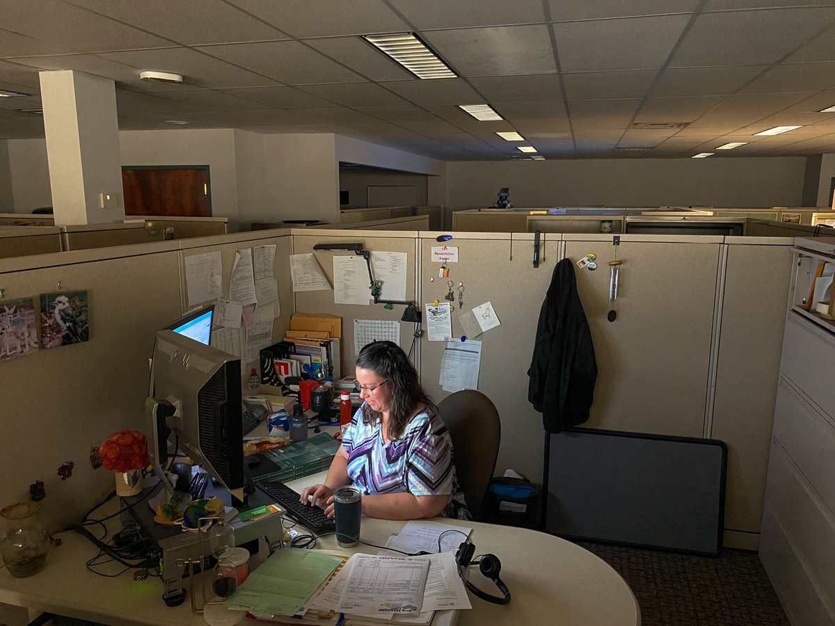 NYSERDA's tweet photo. Today NYSERDA participated in #daylighthour! Between 12-1 pm we turned off the lights & used natural light in our offices. It’s easy to save energy & decrease carbon emissions. Here’s a peek at our workspaces during the hour! https://t.co/572U5Njr5B https://t.co/1E0YetOyh1