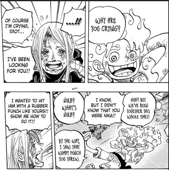 AdrikazamOP's tweet photo. Bonney podría haber perdido la fe en Nika y por eso no era una transformación tan bien hecha o fuerte. Ahora que lo ha visto y es real, quizás esta fe ha potenciado sus poderes. Y al final es hasta bonito lo que ha conseguido. Ojalá Kuma viese a su hija así #OnePiece1118 https://t.co/MyAG3ffWan