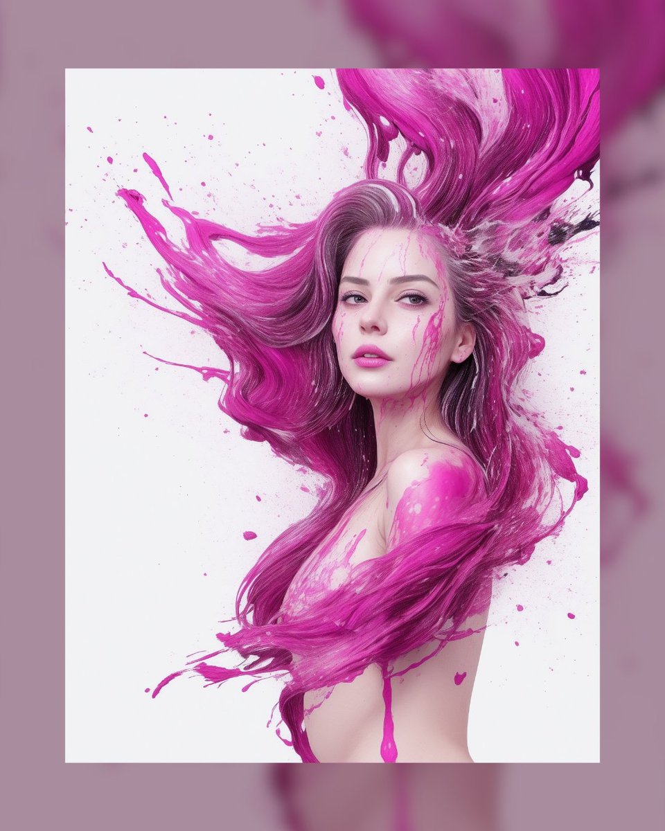 AntonPsak's tweet photo. The "Symphony of Chaos XVI" oil study immerses viewers in a whirlwind of vibrant pink hues, capturing the fluidity and dynamism of human emotions. This expressive portrait is a testament to the beauty found in the interplay of order and chaos.

#SymphonyOfChaos #OilStudy https://t.co/6sHUZWroQz