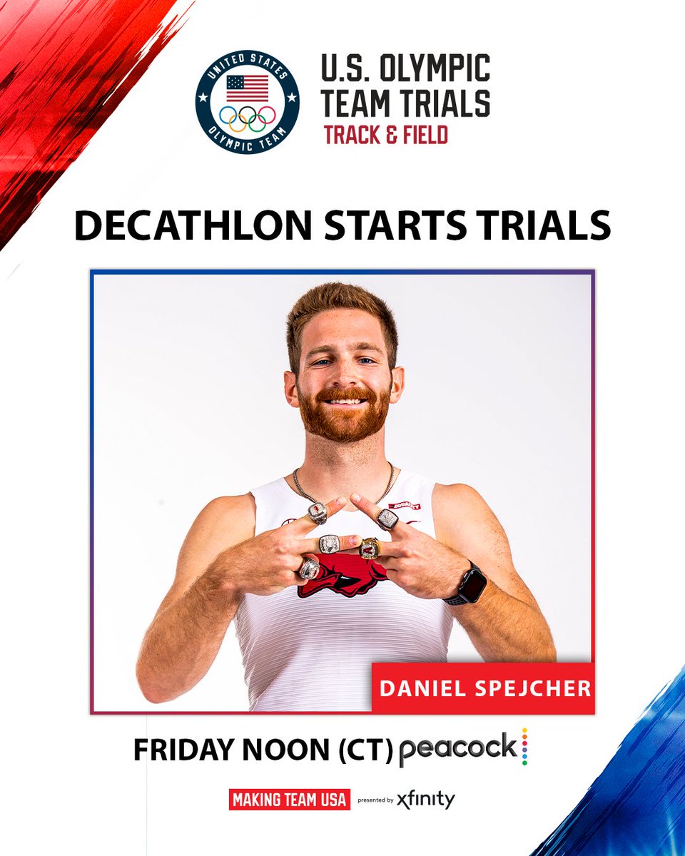 2024 U.S. Olympic Team Trials

Arkansas alum Daniel Spejcher kicks things off in the decathlon on Friday, June 21, starting at Noon (CT).