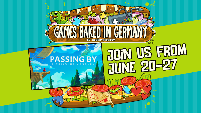 The cozy adventure of Curly is featured in ''Games Baked In Germany''!

If you're still hesitating, try out the new demo and go on a extraordinary trip with your balloon ship! 🎈

Play Passing By: store.steampowered.com/app/2085440/Pa…