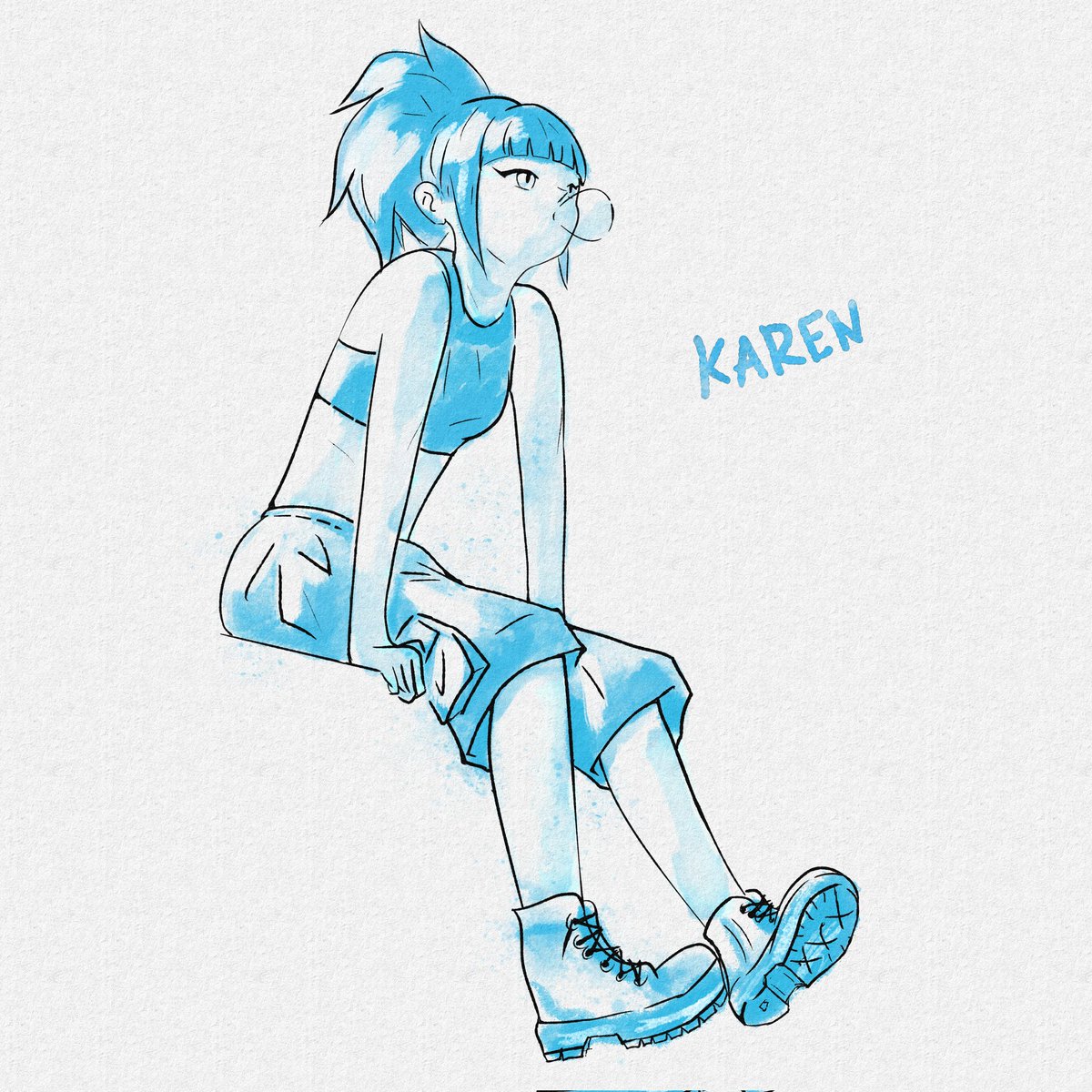 carmeloelectron's tweet image. A portrait of Karen.
From my game in development Pine Creek 2.
#pinecreek #illustration #watercolor #noai #manga #ink #krita #gamedev