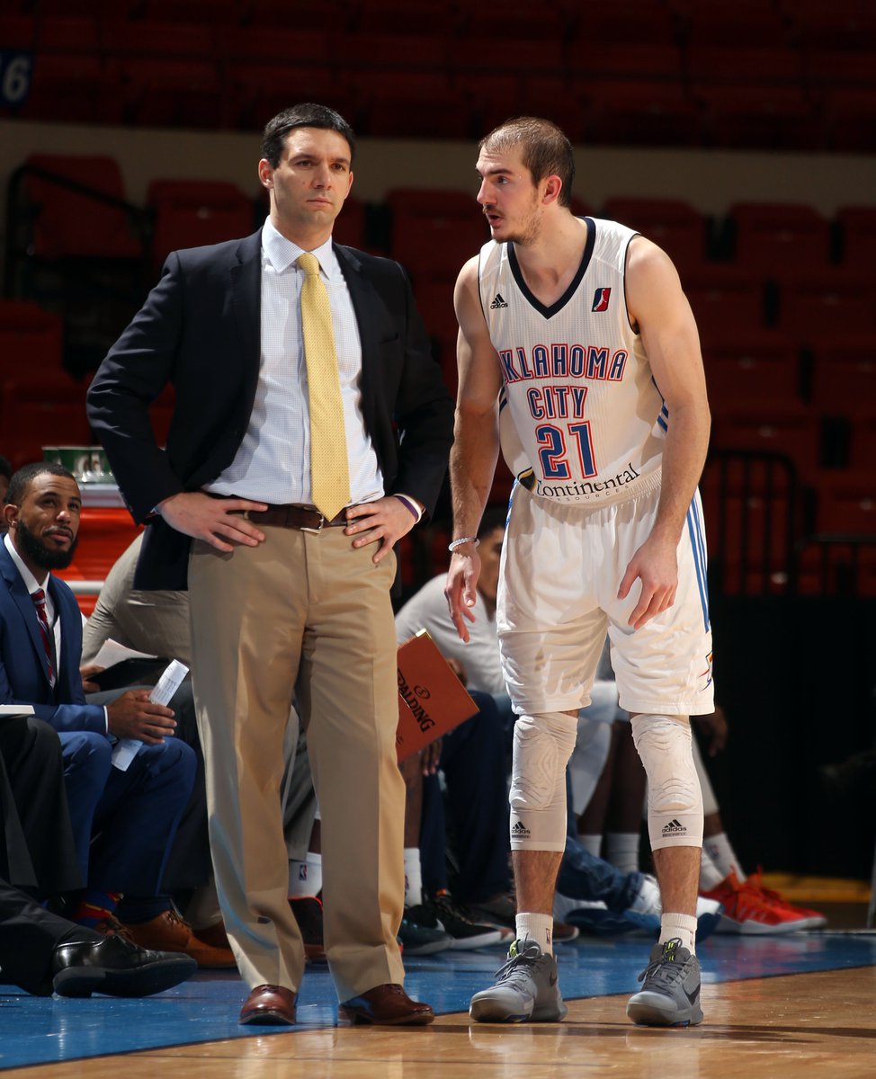 Mark Daigneault was Alex Caruso’s head coach for the Oklahoma City Blue way back in the 2016-17 season. The Thunder were the first team to sign Caruso as an undrafted free agent. Reunited again in OKC.