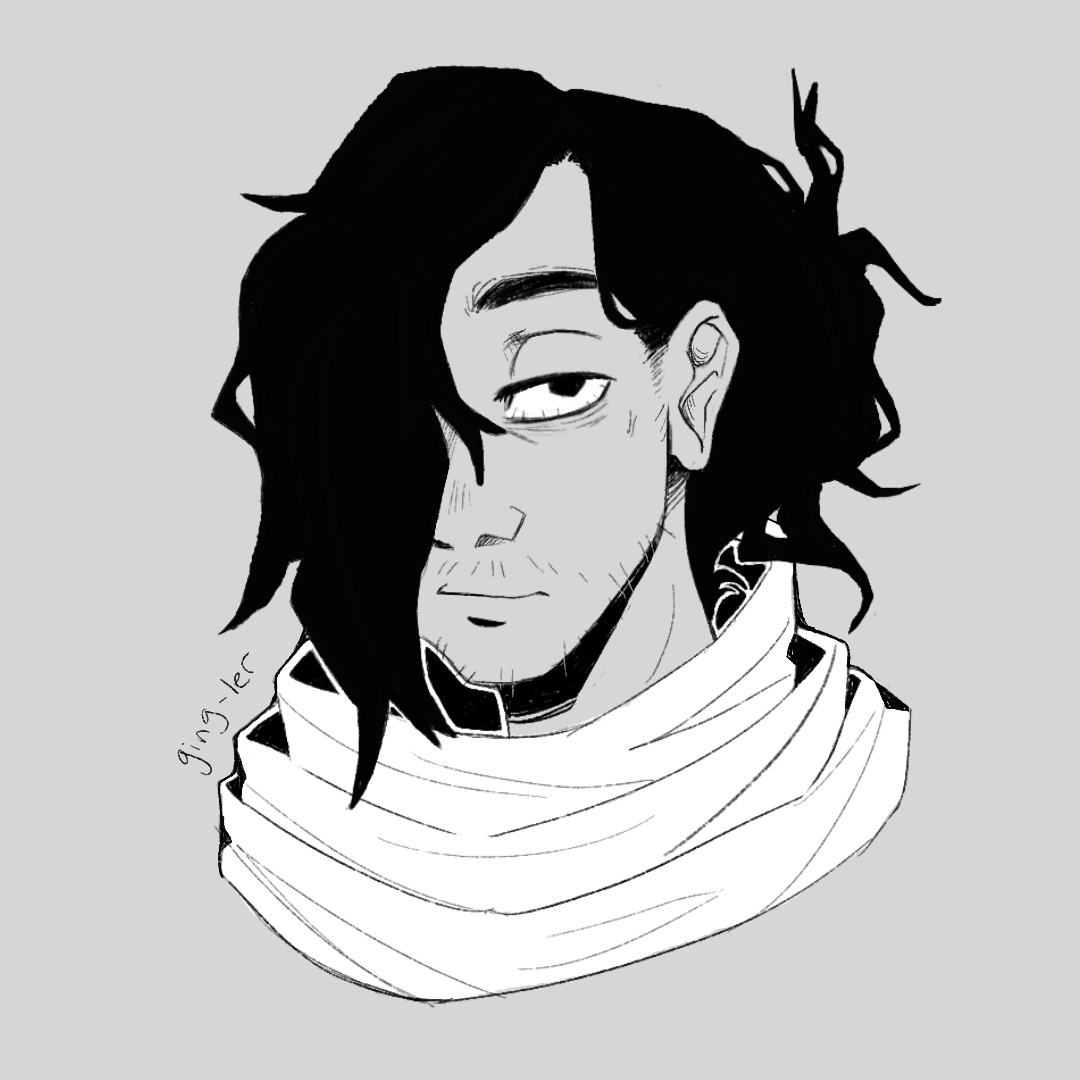 Aizawa with his new emo bang/bun combination, a request from <a href="/bogganheart/">bogganheart</a> !