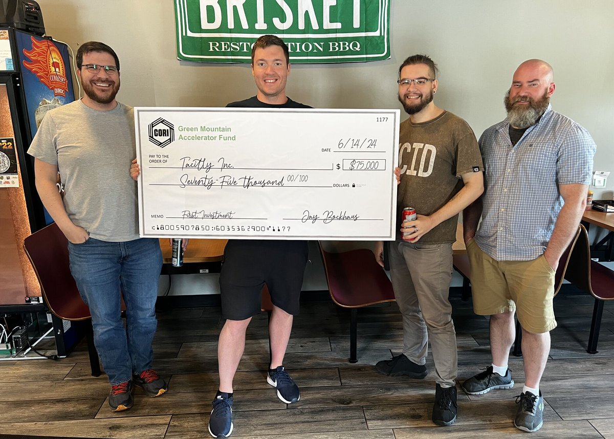 The Green Mountain Accelerator Fund has made its first investment 🎉
Rutland-based Tacitly, received $75,000 to support their work creating augmented reality and virtual reality technology for training purposes. Read more: ruralinnovation.us/press-releases…