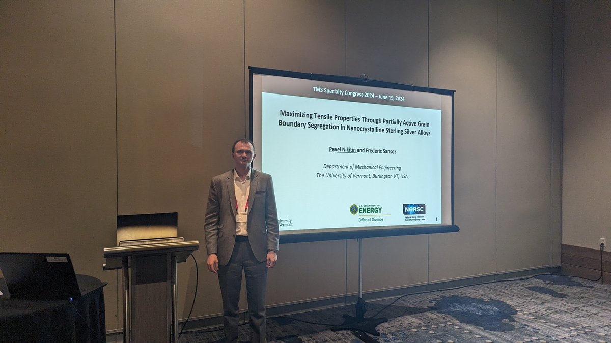 SansozGroup's tweet photo. Dr. Pavel Nikitin presenting our newest research at this week's TMS Specialty Materials Congress in Cleveland OH. https://t.co/pxHmU3VFMB