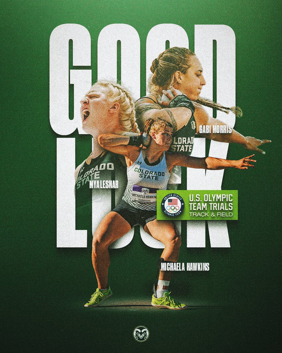 CSUTrackFieldXC's tweet image. Wishing 𝙂𝙊𝙊𝘿 𝙇𝙐𝘾𝙆 to our three Rams competing at the @USATF Olympic Trials this upcoming week! 🇺🇸

#Stalwart x #CSURams