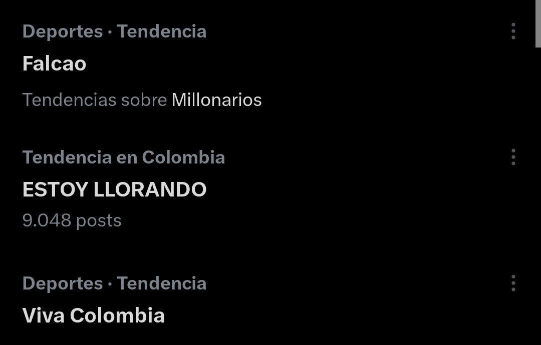 DL26C's tweet photo. Me identifico con las 3 primeras tendencias en Colombia. https://t.co/lz04GO1a6T